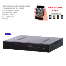 Digital Video Recorder AKU 8 canale AHD-H audio/video H264 cu LAN 1080P 